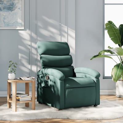vidaXL - Relaxfauteuil - donkergroene - stof