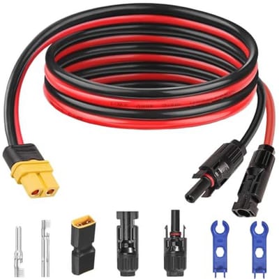 Solar Connector naar XT60 Vrouwelijke Oplaadkabel - 12 AWG voor Draagbare Energieoplossingen