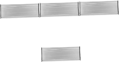 Naambordjes Set - Naamplaten Deur - Eigen Ontwerp Maken - Duurzaam Aluminium - 28x9.5 cm - Zilverkleurig