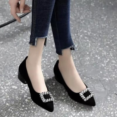 Dames Lage Hakken Dames Schoenen Elegante Dames Kantoorschoenen Puntige Neus Dames Sandalen 40 zwart