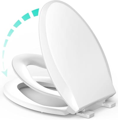 Toiletzitting Zindelijkheidstrainer - Potty Training Toilet - Kind Zindelijk Maken - Geïntegreerde Zitting - Ovaal - Wit