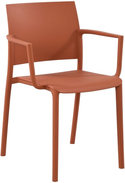 CLP Tuinstoel Valtor - Weerbestendig & UV-bestendig - Stoel met Armleuningen - 150 kg - terracotta