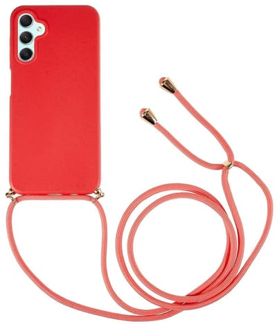 Coverup Hoesje - Geschikt voor Samsung Galaxy S26 Hoesje - Coverup TPU Back Cover met Koord - Biologisch Afbreekbaar - Rood