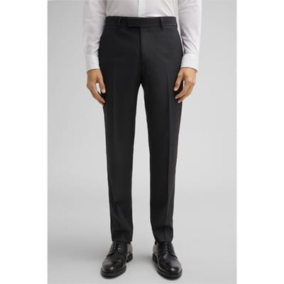 Slim fit pantalon met persplooien, model 'Melwin'