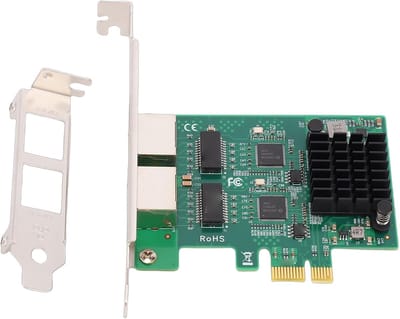 Netwerkkaart - Ethernet Adapter - Bekabeld Internet - Dubbele RJ45 Poorten - Gigabit Snelheid