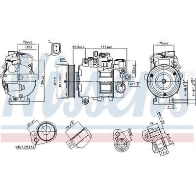 Compressor airconditioning NISSENS 89513