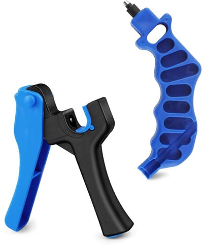 2 stuks buisperforator, druppelirrigatiebuizen, 2-in-1 perforatie- en insteekgereedschap voor PE-buizen 16/20 mm, handmatige perforator voor zenders en connectoren