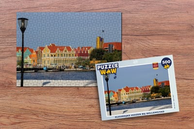 Puzzel Kleurrijke huizen bij Willemstad - Legpuzzel - Puzzel 500 stukjes