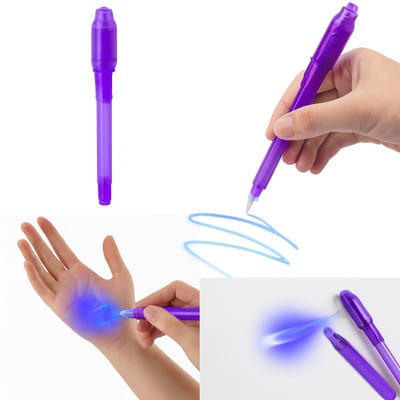 Onzichtbare UV PenI Geheimschrift UV Pen I UV LED Lampje I 13 CM I 1 Stuk I Paars
