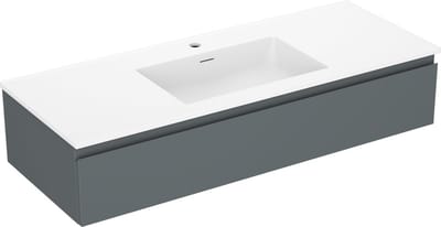 Mexen Orio badkamerkast 120 cm met wastafel Otis, 1 lade, grafiet mat/wit mat - 91A10-12023-1-BF66-W18M01