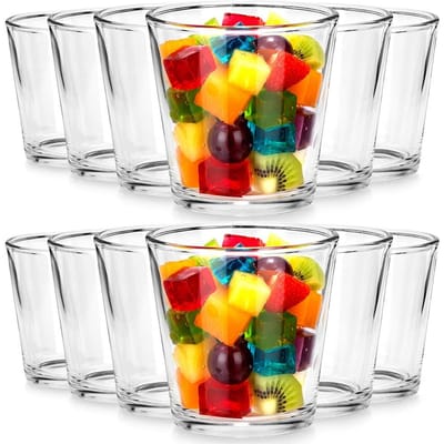 Dessertbekers Glas 180 ml 12 stuks - Schaaltjes - Dessertkopjes - Dessertkommen - Ijsbeker - Ijscoupe - Bekers voor Dessert Ijs Hapjes Tapas