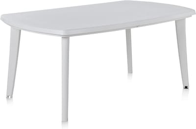 Uitschuifbare Eettafel - Terrastafel Buiten - Buiten Dineren - Weerbestendig Kunststof - Tot 225cm Lengte - Wit