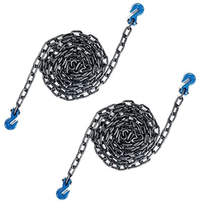 Transport Binder Ketting voor Tie Down - 12 ft, 1/4 inch Ketting met Clevis Hooks voor Zware Ladingen