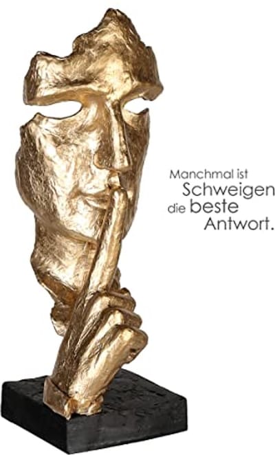 Decoratieve sculptuur Goudkleurig - Hoogte 39 cm - Uniek Design