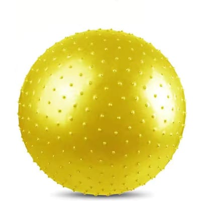 22'' Grote sensorische massagebal Stuiterbal Yoga-oefenbal Grote knobbelige ballen Grote puntige bal Opblaasbare sensorische ballen Buiten geel