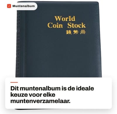 Dailygoods - Muntenalbum - Muntenverzamelhouder - 120 vakken - Groen - Penny Pockets - Compact en gebruiksvriendelijk - Geschikt voor verzamelaars - 1...