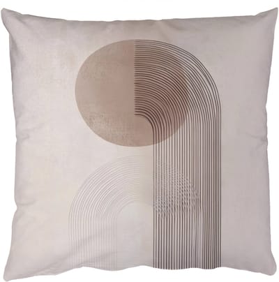 Sierkussens - Kussentjes Woonkamer - 50x50 cm - Minimalistisch - Cirkel - Lichtgrijs