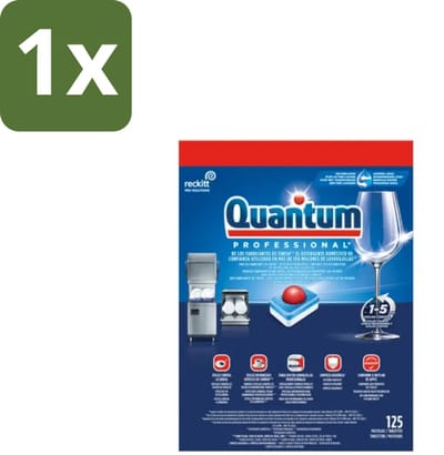 1 x Finish – Vaatwastabletten – Quantum Pro All-in-One – 125 Capsules - Vaatwastabletten - Professionele Vaatwasser - Korte Wascycli - Reinigingskracht - Hygiëne
