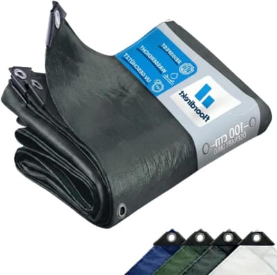 Afdekzeil - Beschermzeil multifunctioneel - Tuin en klussen - Waterdicht en uv-bestendig - 15 x 6 meter - Antraciet