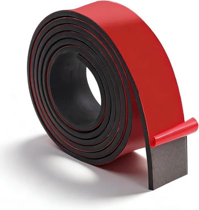 Zelfklevende Rubberstrip - Neopreen Afdichtstrip - Schokabsorptie en Afdichting - Dun Neopreen Rubber - 3m x 25mm x 3mm - Zwart