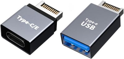 2 Stuks USB 3.0/USB C naar Type-E Moederbord Adapter Set voor Voorpaneel
