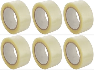 6 rollen Plakband/tape - Transparant - 66 meter per rol