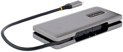 StarTech.com 4x USB-C Ports USB 3.1 10Gbps Portable USB C Hub with 100W Power Delivery Pass-Through Portable USB Type C Hub USB hub - 4 - Grijs