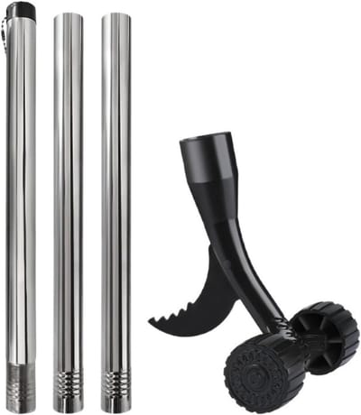 Onkruidverwijderaar met steel - Wieden tussen tegels - Tuinonderhoud - Verwijdert wortels - 110 cm lengte - Grijs