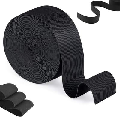 Duurzame Elastische Band van 10 Meter voor Naaiwerk en DIY Projecten, 15mm Breed, Zwart, Perfect voor Kleding en Handwerk