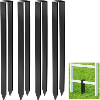 Dailygoods- Grondankers U-vormig - 4 stuks - Hoogwaardig staal - Voor rozenboogbevestiging - Stabiliteit - Afmetingen 30 x 2,9 x 2,1 cm - Tuinankers