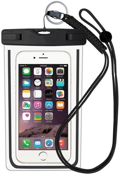Waterdichte mobiele hoes Geschikt voor smartphone universeel Zwart