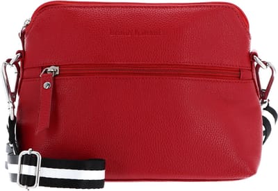 bruno banani Leren Schoudertas Crossbody Bag Red Rood