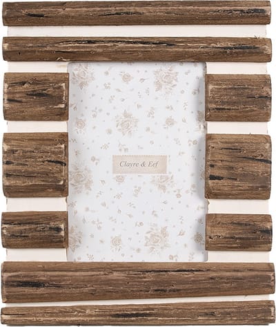 Clayre & Eef Fotolijst 13x18 cm Bruin Hout Glas Rechthoek Fotokader