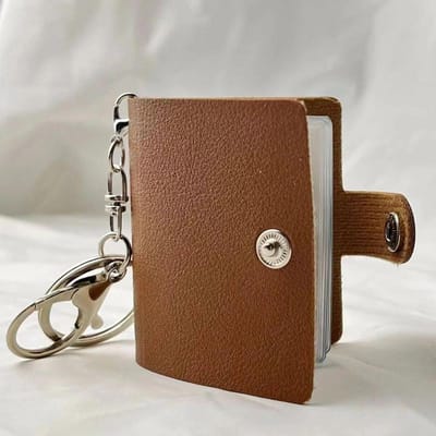 Creatieve PU Sleutelhanger Mini Fotoalbum Sublimatie Lege Fotolijst Sleutelhangers Voor Jubileumcadeau bruin