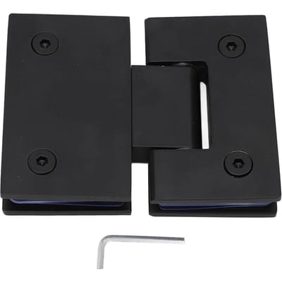 Charnières de porte de douche en verre 180 degrés Acier inoxydable Robuste Charnières de porte en verre pour 5/16-1/2in