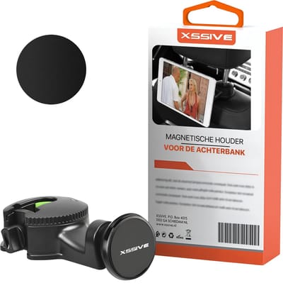 Xssive CH28 Autohouder Tablet - Magnetisch - Geschikt voor iPad Houder Auto - Achterbank Hoofdsteun Bevestiging - Incl. Magneetplaten