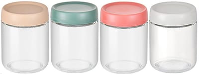 Dailygoods- Weckpot 500 ml - Weckpotten Glas - Inmaakpot - Set van 4 - Vaatwasserbestendig - Duurzaam Glas - Opslagpot