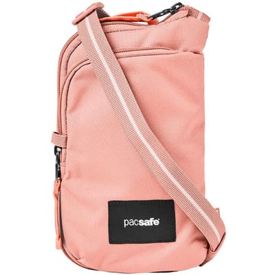 Pacsafe GO Tech Crossbody tas - 0.2L - RFID - Anti-diefstal - Festivaltas - Reistas - Roze