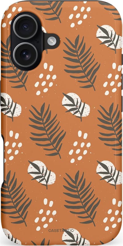 Casetastic hoesje geschikt voor Apple iPhone 17 - MagSafe - Dubbellaagse bescherming - Rustiek ritme - Fashion Case - Terracotta Taupe