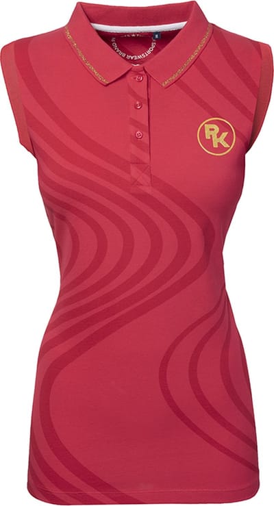 PK International - Technische Piqué Polo - Polo - Mouwloos - Prisco - Deep Pink - Rood/roze - XS/34