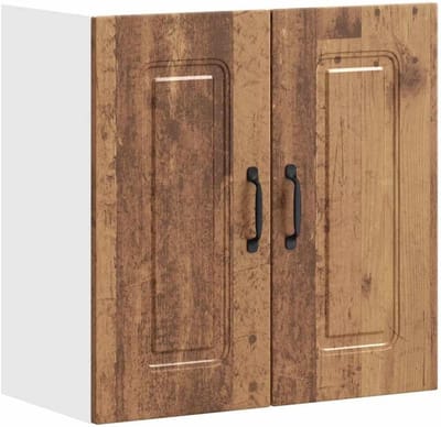 Keukenkast Hangend - Wandkast Keuken - Keuken Organiseren - Duurzaam Houtmateriaal - 60 x 31 x 60 cm - Oud Hout