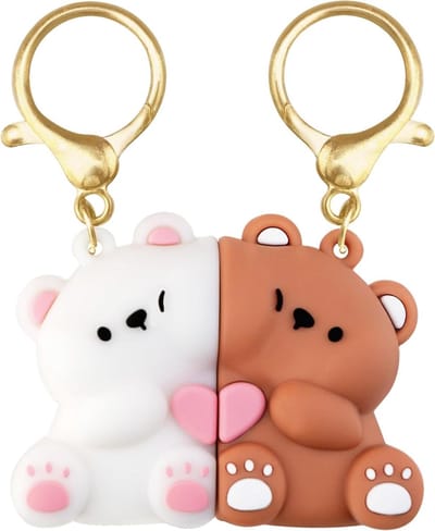 Koppelsleutelhanger - Berenhangers voor partner - Jubileum cadeau - Meerkleurig - Liefdessymbool