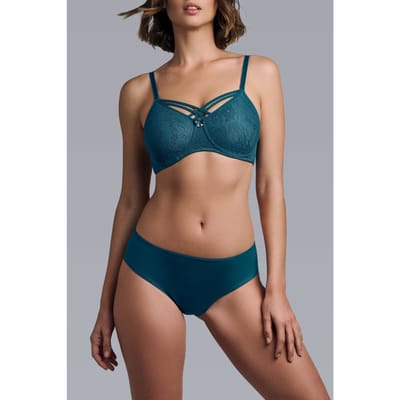 Marlies Dekkers Dame De Paris Lagoon Blue Brazilian Briefs Size: XL | Underwear Outlet | Dames | Blauw