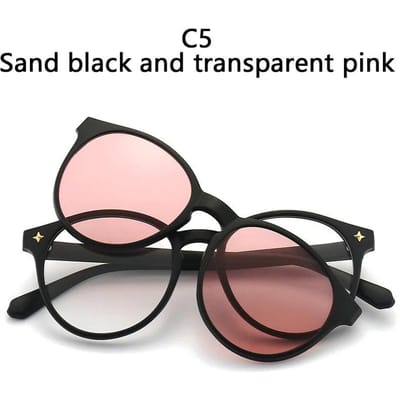 Dames gepolariseerde optische magnetische zonnebril clip magneet clip op zonnebril clip op zonnebrilframe black
