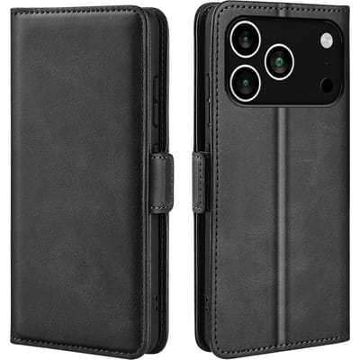 Comfycase Apple iPhone 17 Pro Max Bookcase Hoesje Zwart