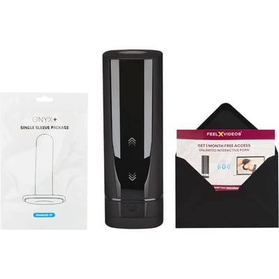 Kiiroo - Onyx+ Teledildonic Interactieve Masturbator - Zwart