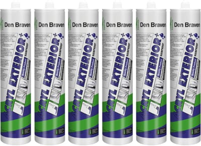 Zwaluw Acryl Exterior+ - wit - snel regenbestendig - overschilderbaar - 6 x 310 ml