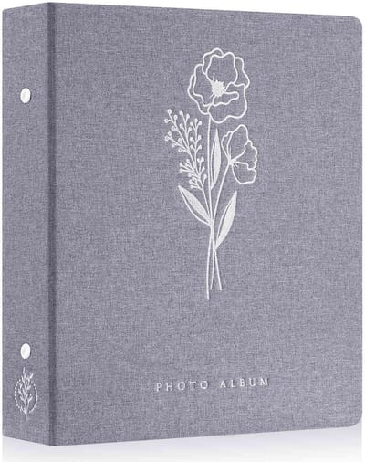 Dailygoods- Fotoalbum 400 Foto's - Insteekalbum - Linnen Omslag - 10x15 cm - Zuurvrij - Waterdicht - Luxe Zilveren Print - Fotoboek