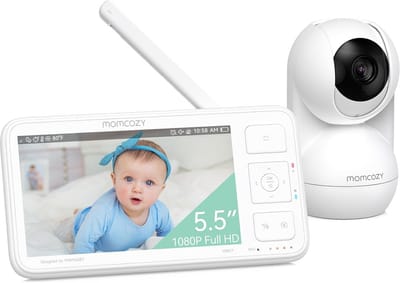 Video Baby Monitor met 5.5 Inch 1080p Scherm - Nachtzicht, 2-Weg Audio en Tot 500 m Bereik