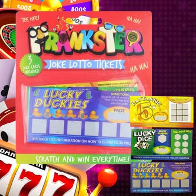 Henbrandt - Set van 3 Grappige Nep Krasloten - Fun Feestartikel - Verschillende Krasloten - Joke Lotto Tickets - Fopartikel - Ideaal cadeau voor Vrienden en Familie